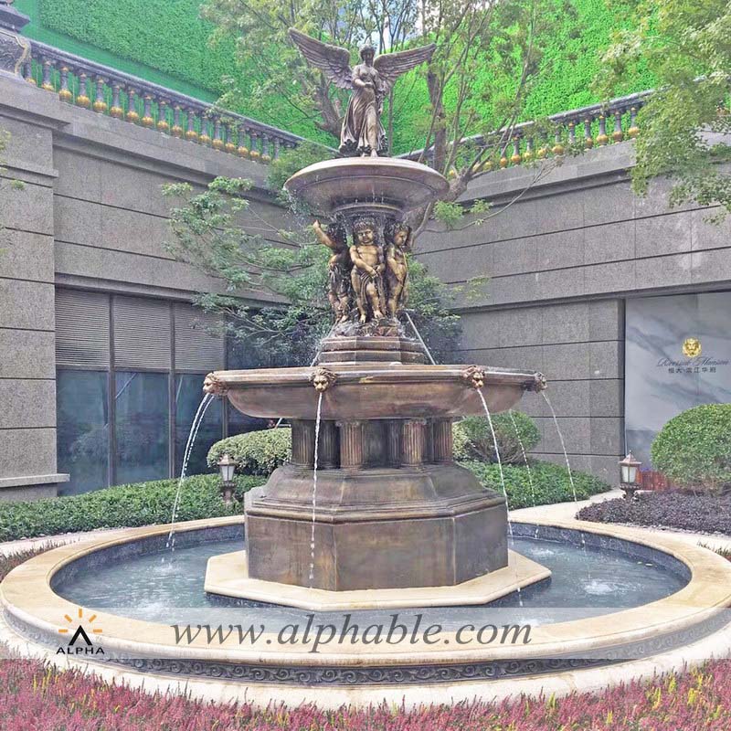 Top with angel statue bronze water feature