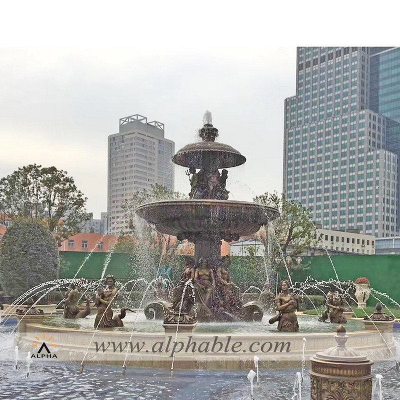 Large size bronze water fountain