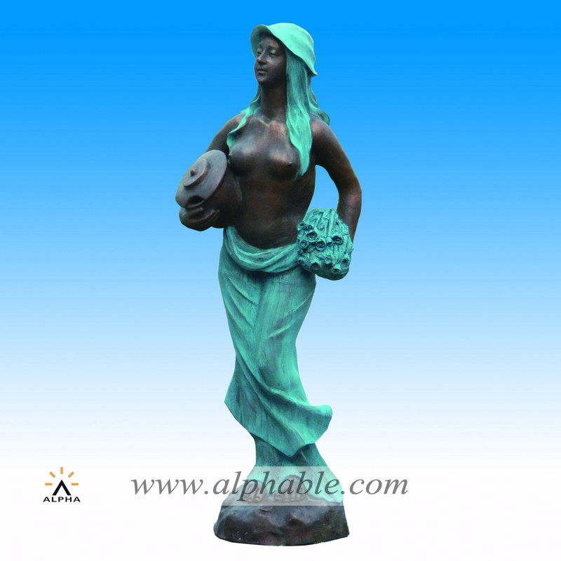 Bronze mermaid garden statue fountain, CCF-002