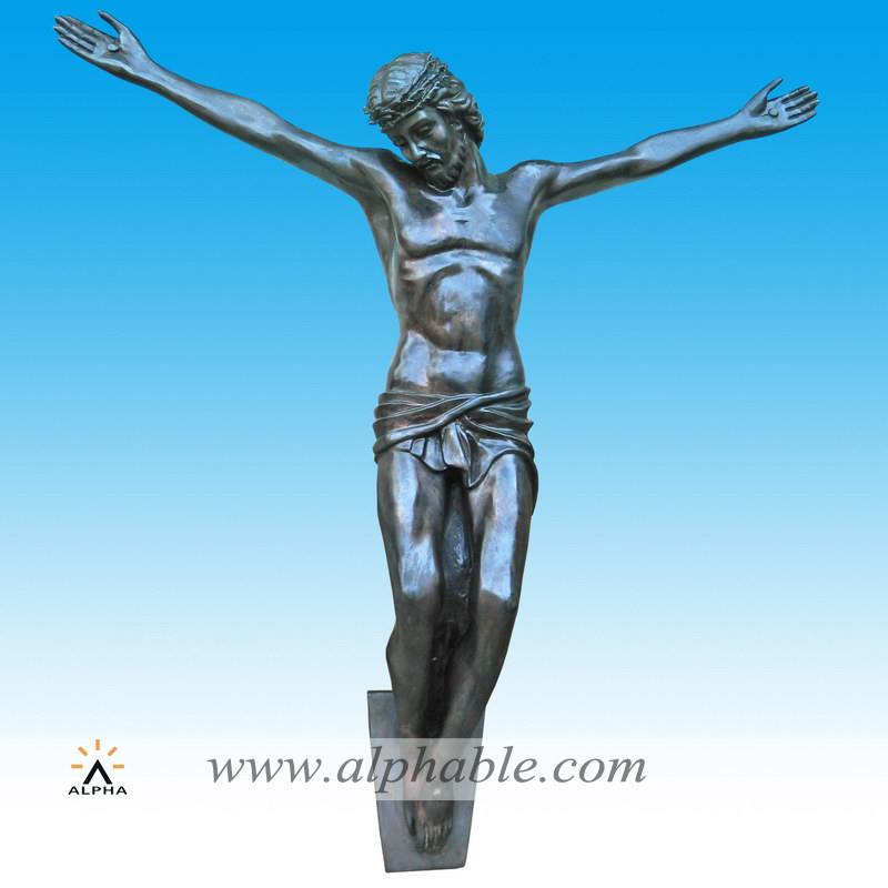 Brass Jesus corpus statue