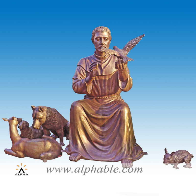 Bronze catholic religious statues