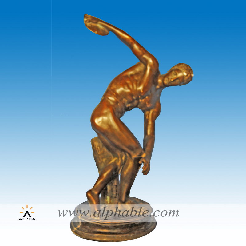 Bronze Rodin Greek discus thrower statue