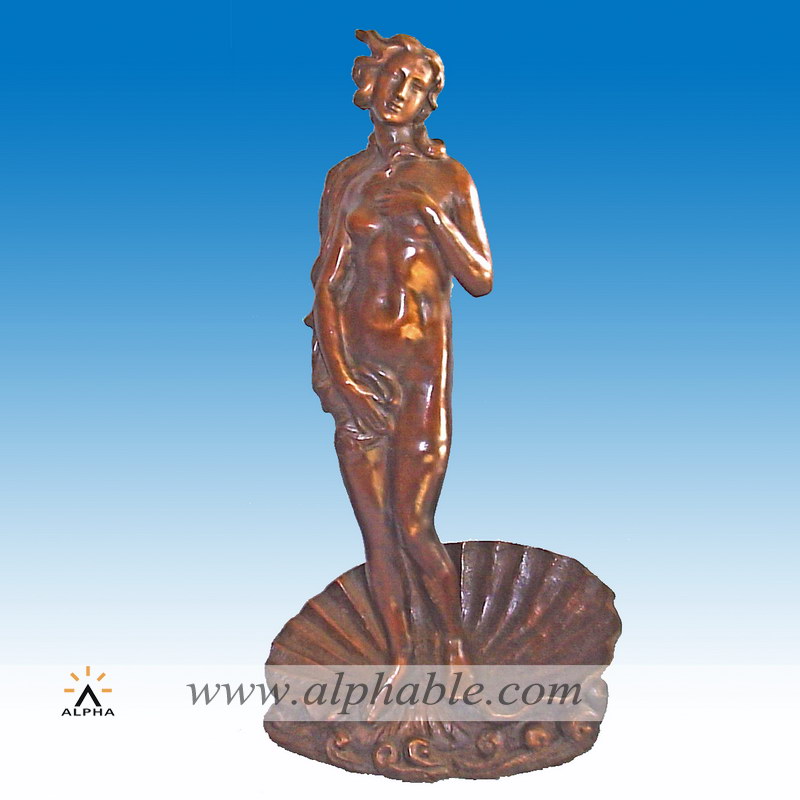 Bronze birth of Venus statue