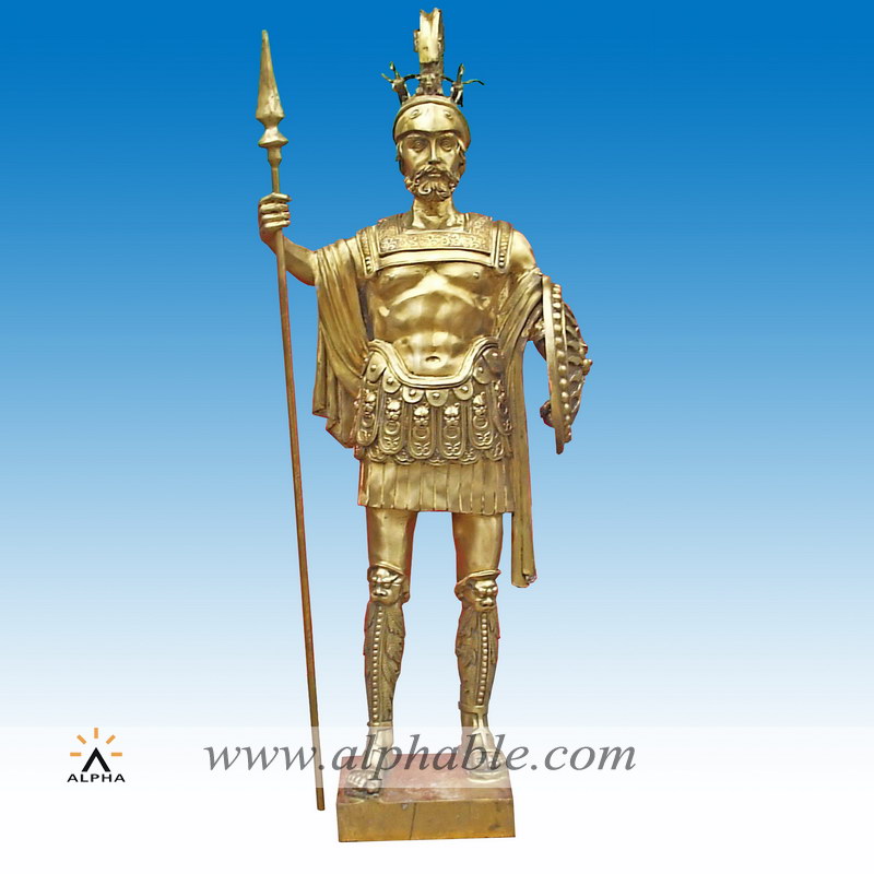 Bronze Greek warrior sculpture, CCS-011