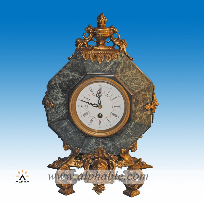 European bronze clock