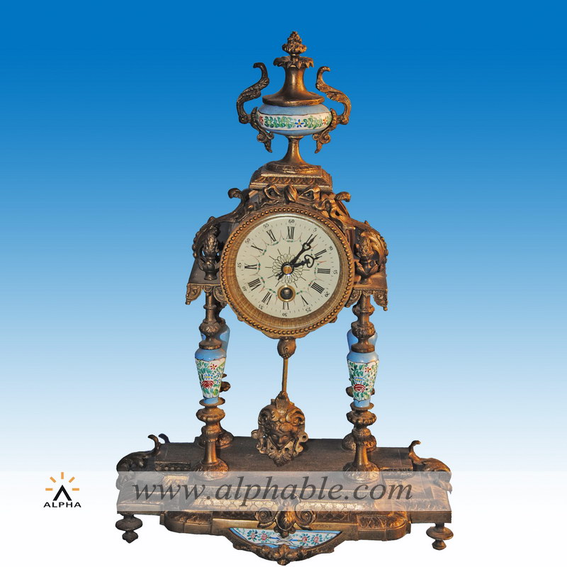 European brass pendulum clock