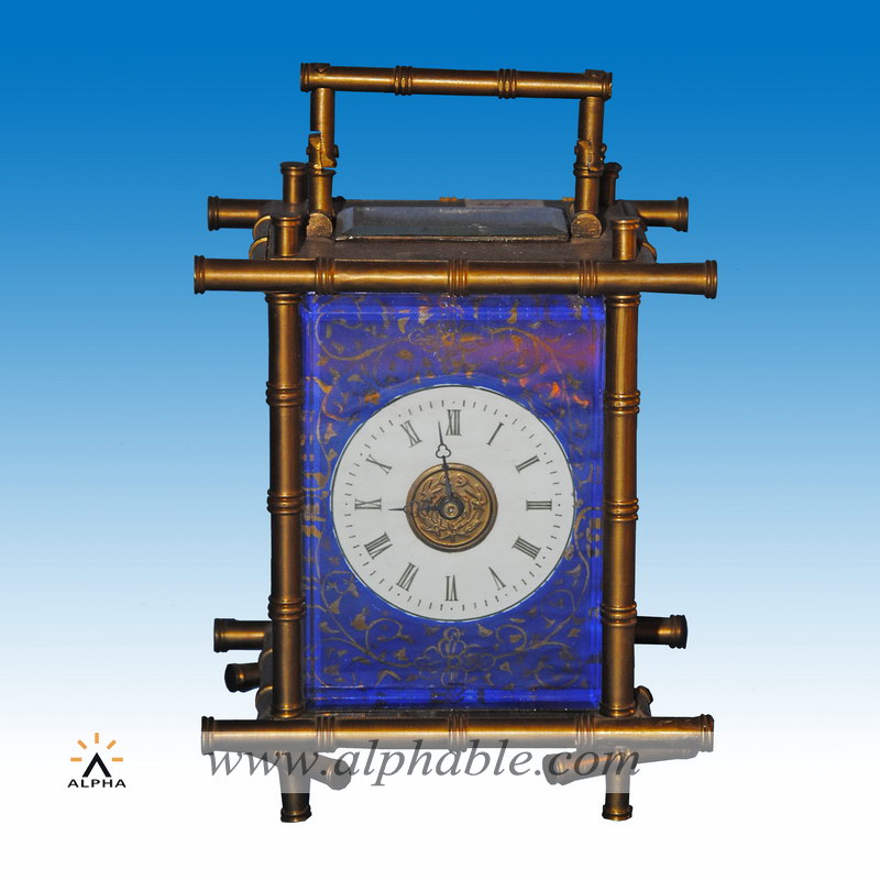 European copper ancient clock