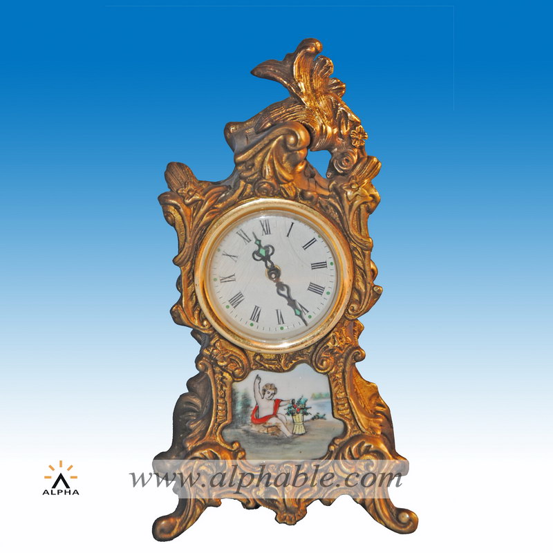 Brass ornate mantel clock