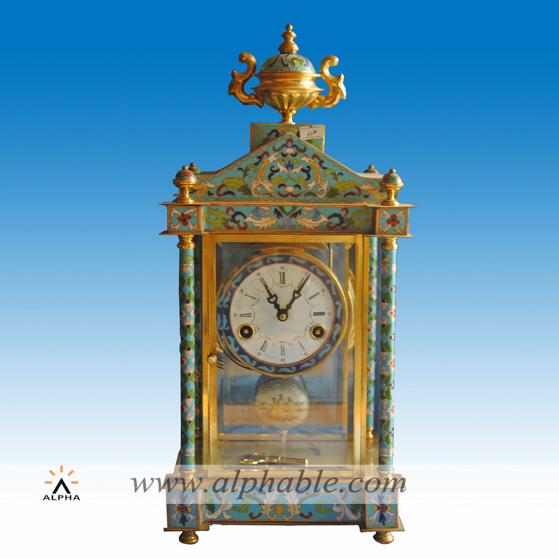 Copper art deco clock, CC-003