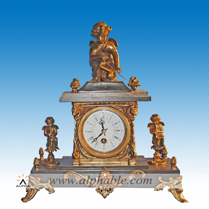 Bronze mantel clock, CC-011