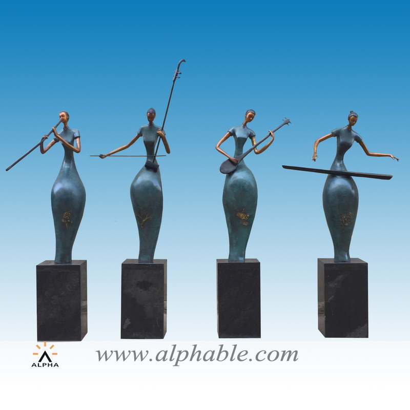 Modern bronze unique sculptures