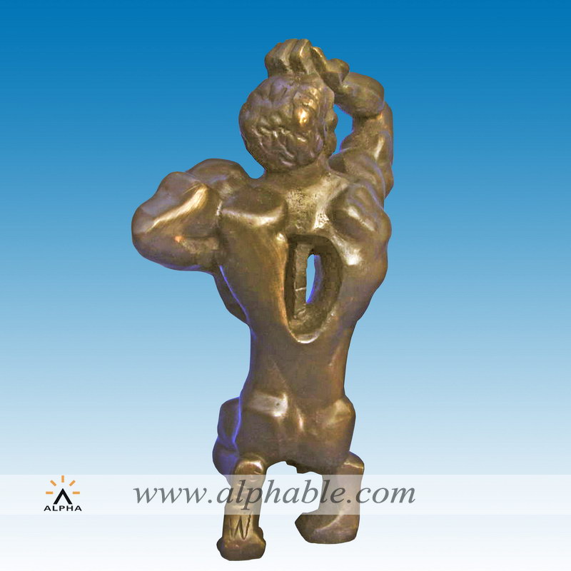 Abstract bronze sculpture