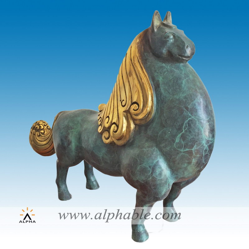 Contemporary bronze horse sculpture