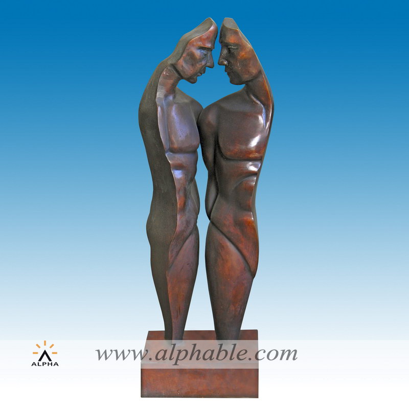 Bronze modern human body sculpture