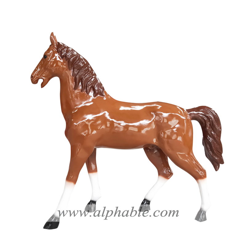 Fiberglass life size horse statue, FBA-007