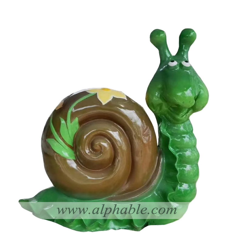 Fiberglass cartoon snail sculpture