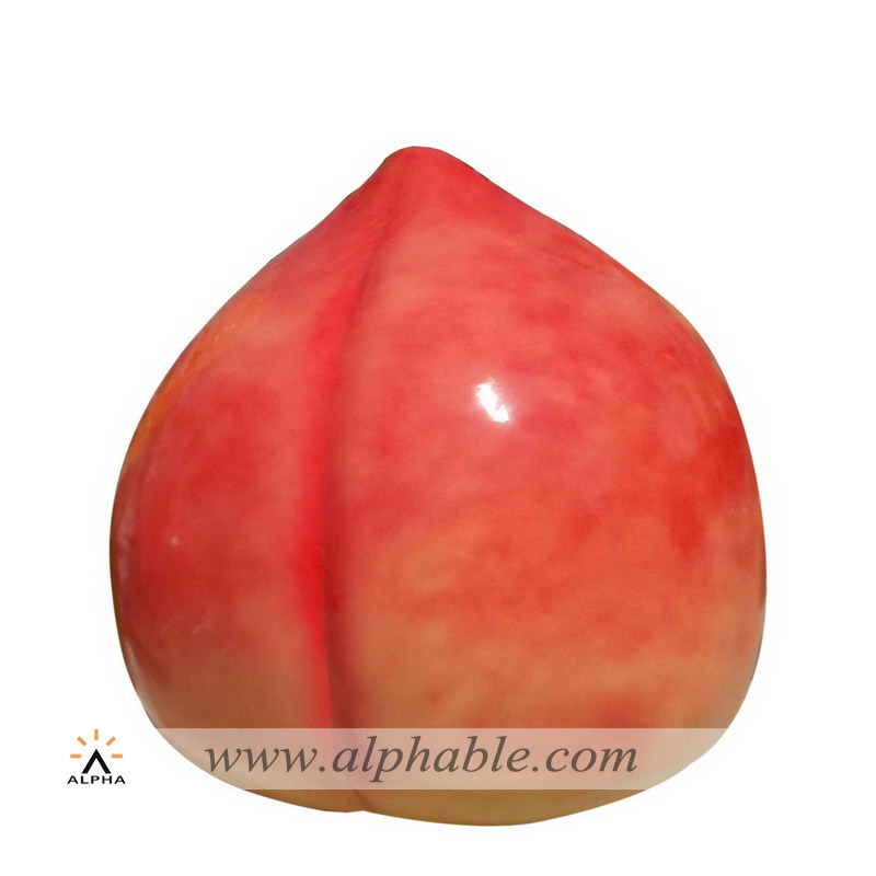 Fiberglass large peach sculpture