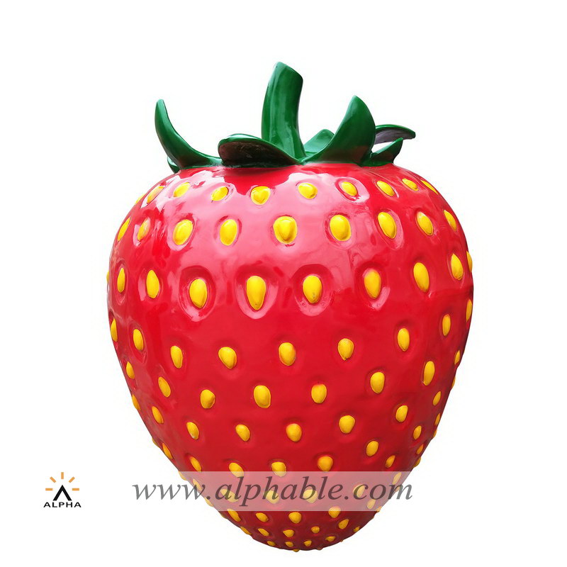 Fiberglass large strawberry sculpture