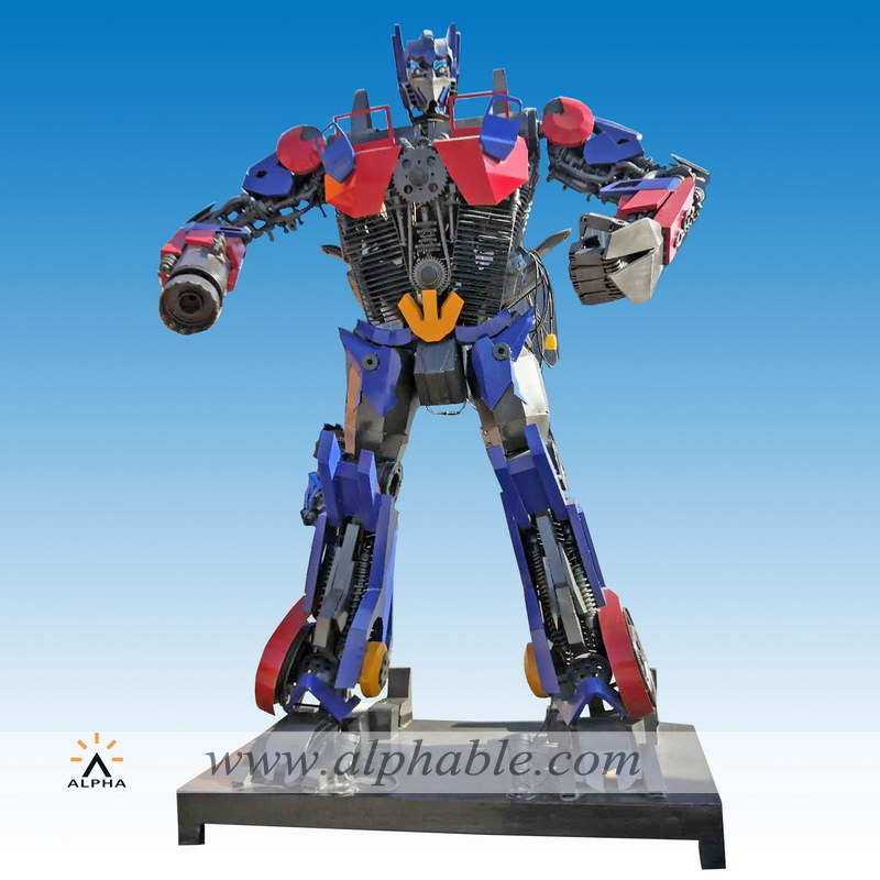 Metal Optimus prime transformers