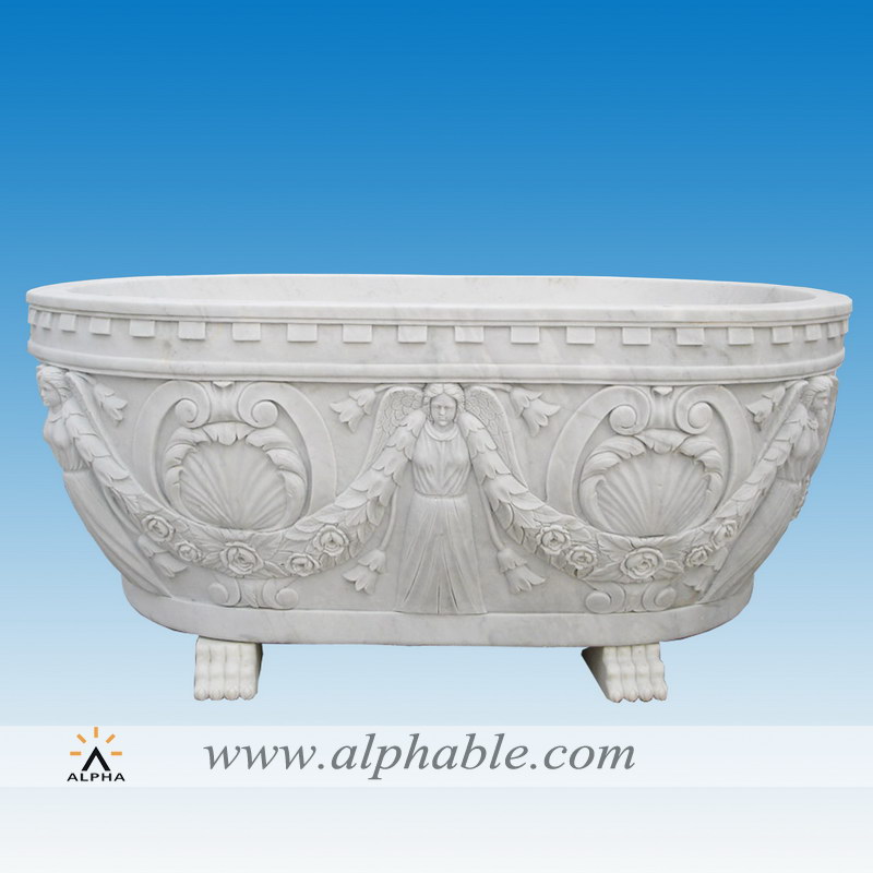 Carved Marble Claw feet bathtub