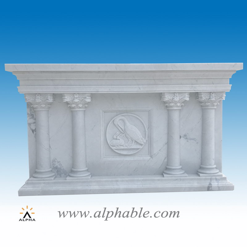 Tall marble altar table