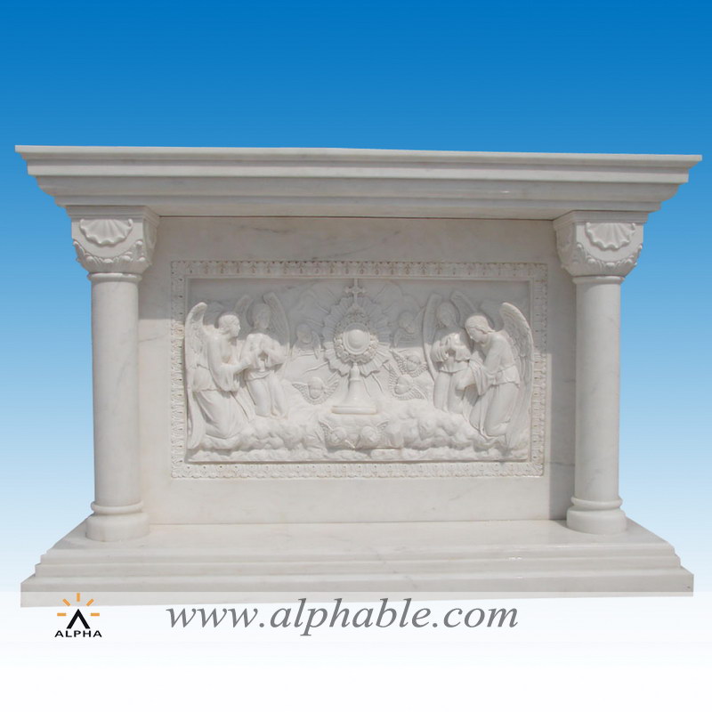 Natural marble church altar