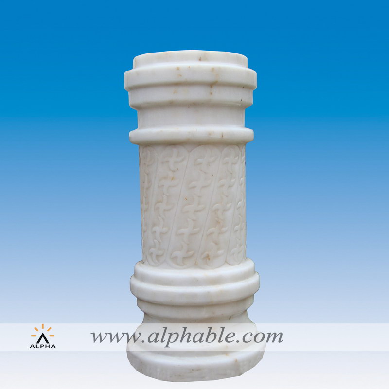 White Marble Stone Column Base