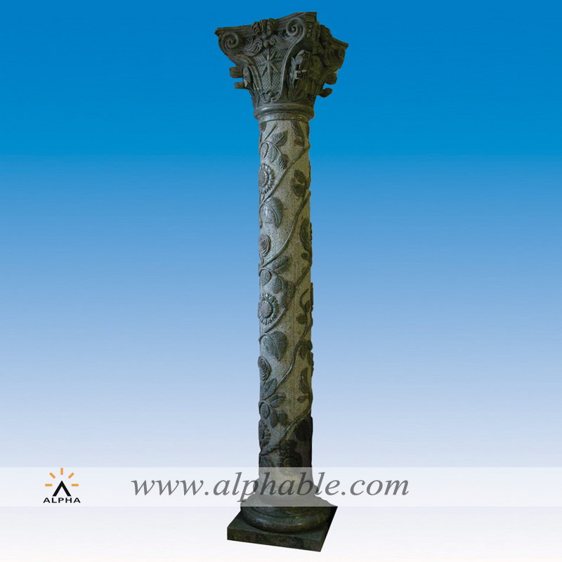 Unique Design Green Marble Column