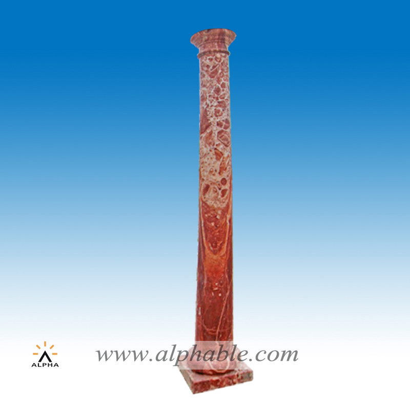 Cock Red Marble Doric Column, SP-003