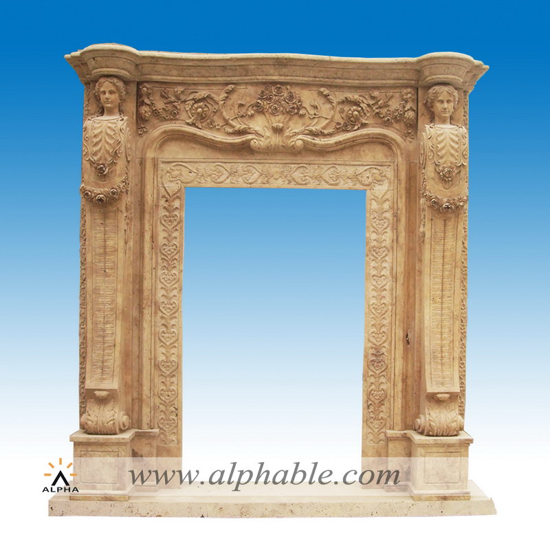 Carved stone door frame