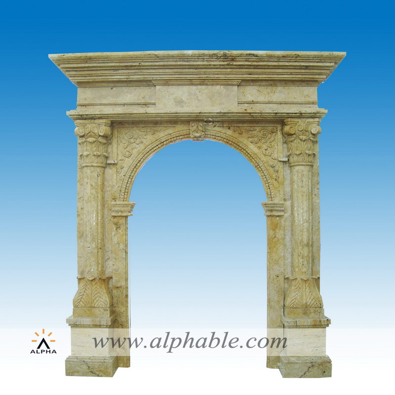 Carved Stone column design door frame