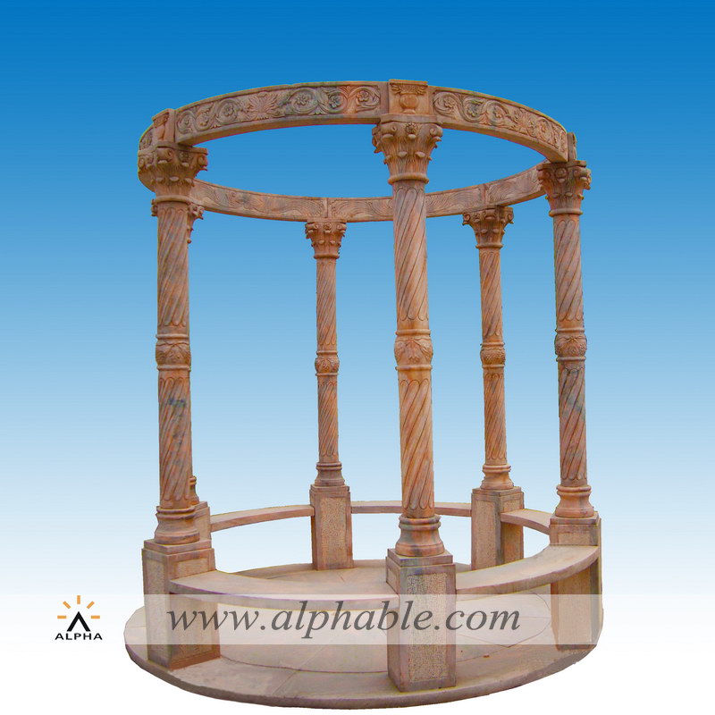 Carved marble Roman gazebo