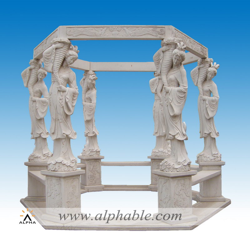 Marble statue luxury garden gazebo