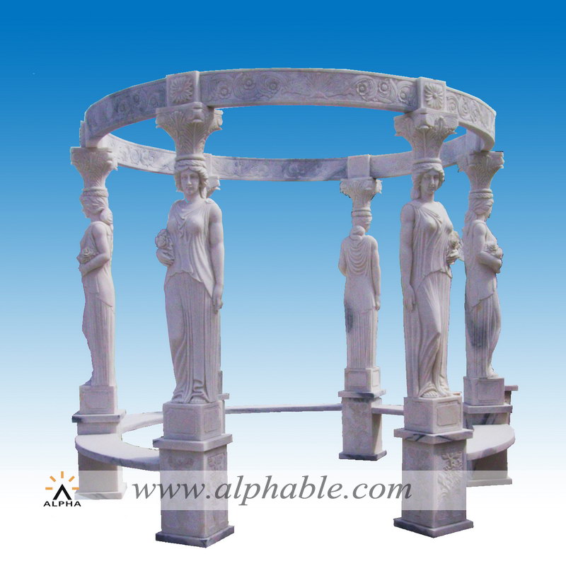 Natural white marble gazebo