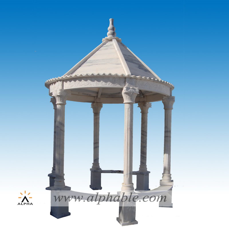 White marble roof Victorian gazebo