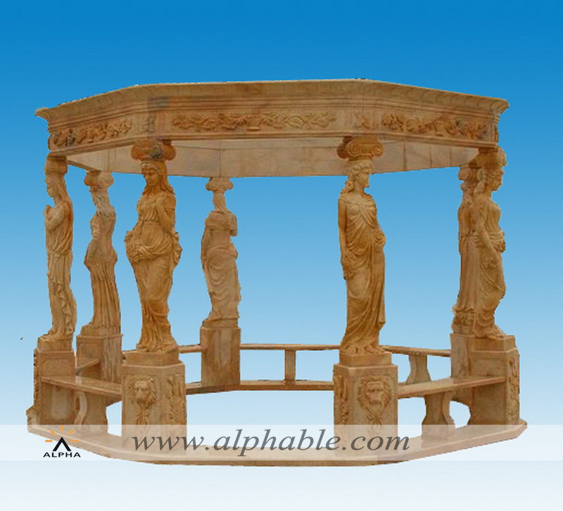 Carved marble Italian gazebo