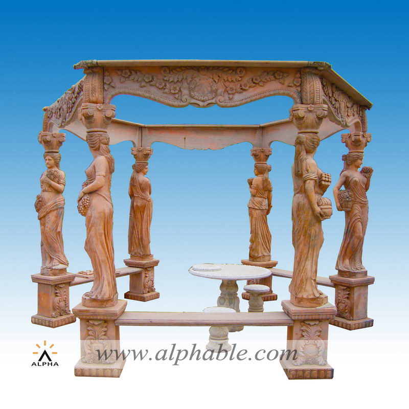 Marble hexagon gazebo