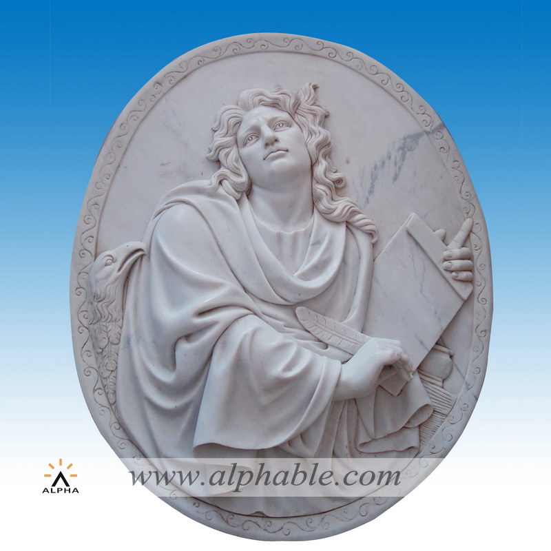 Marble Saint John religious portrait, SR-002