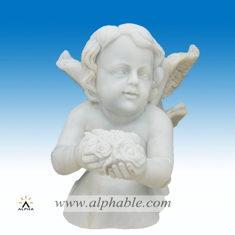 Marble cherub garden ornaments