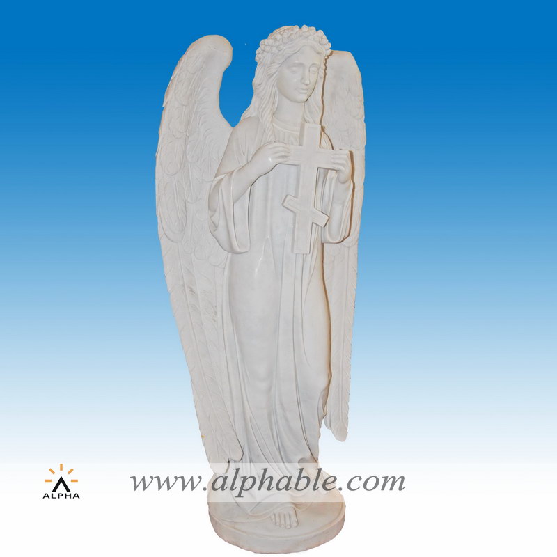 Marble white angel statue