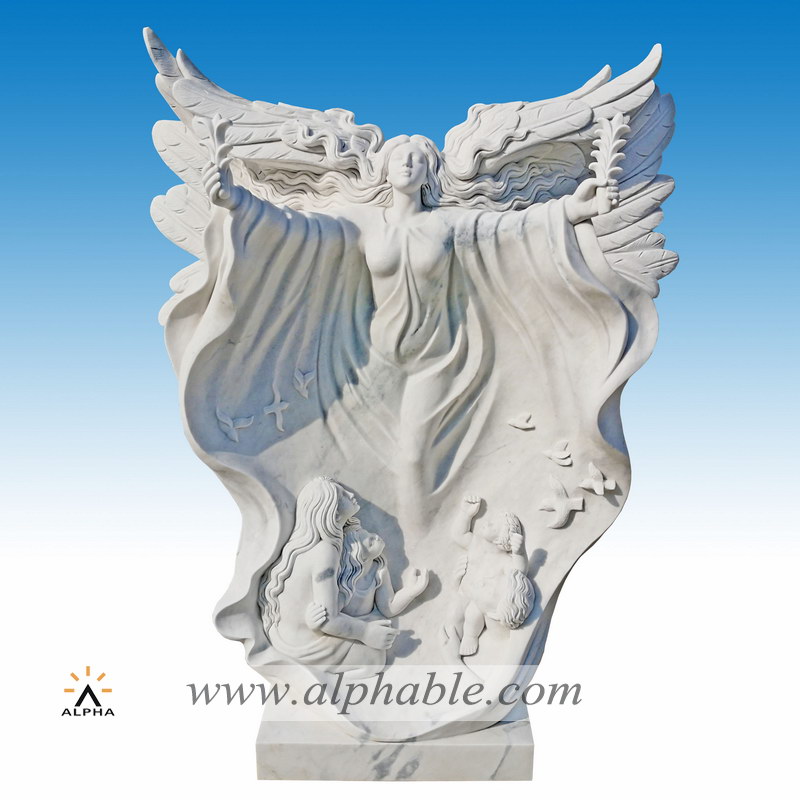 Marble angel of hope statue