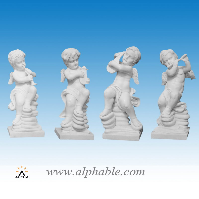 Marble cherub sculpture, Marble cherub sculpture SS-050