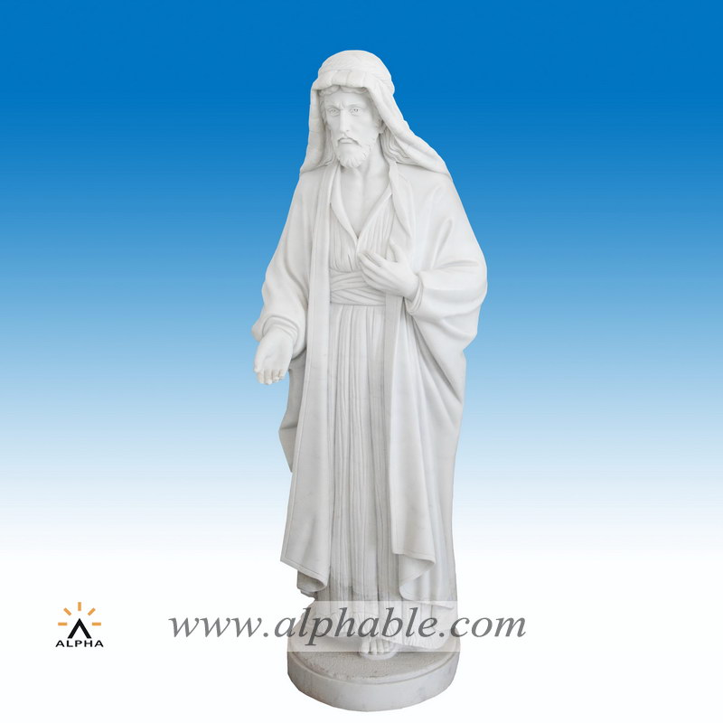 White marble made religious god statue