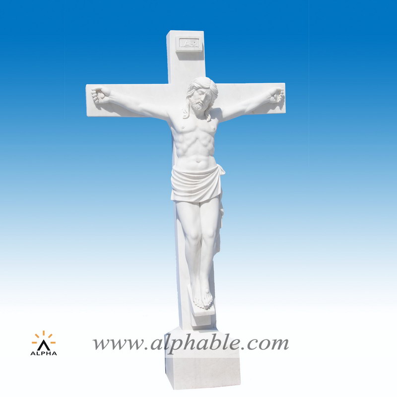 Exquisite carved marble Jesus Christ statue