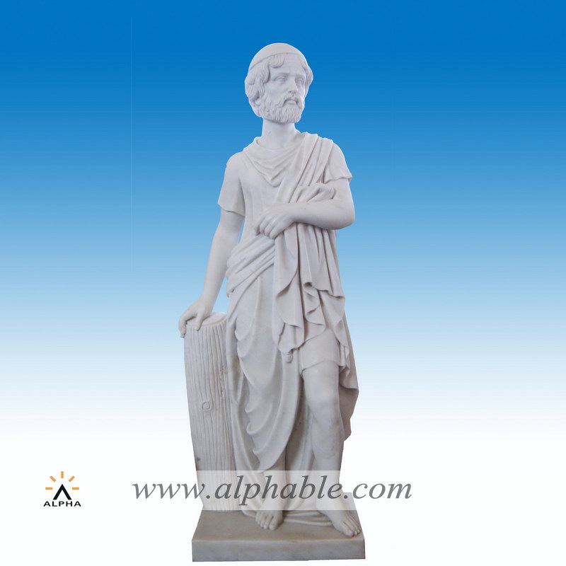 Marble saint Francis statue