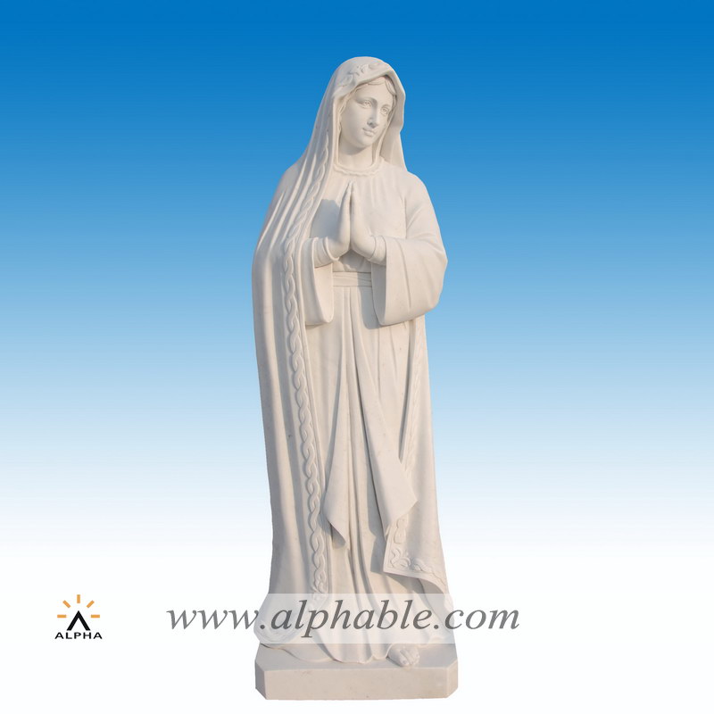 Marble our lady of sorrows statue