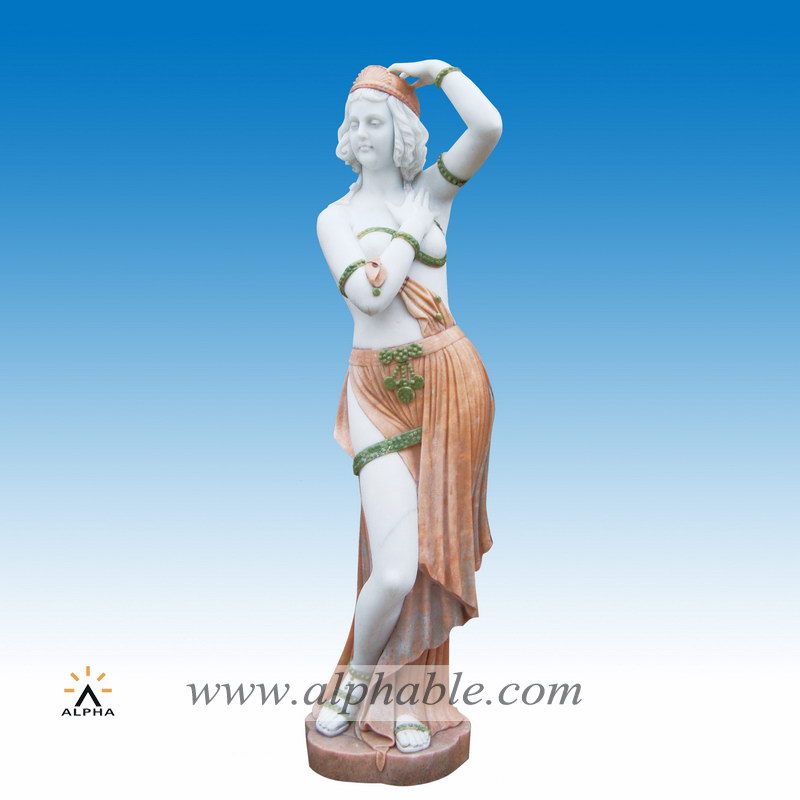 Garden marble lady sculpture