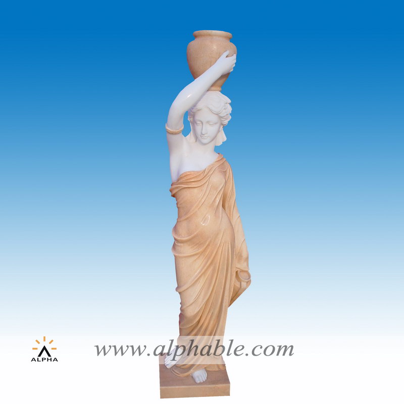 Girl with jar marble statue