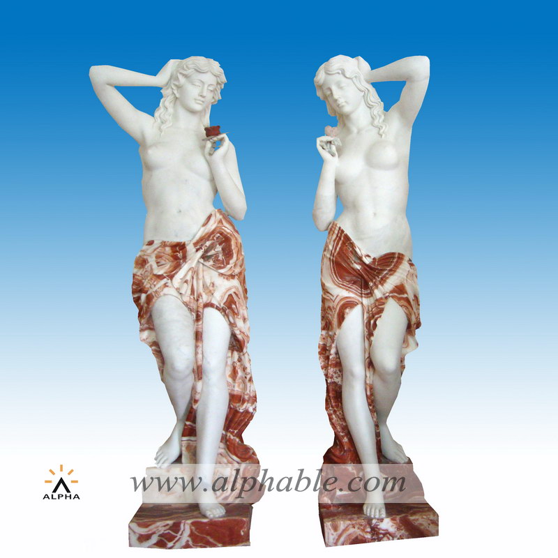 Marble lady statues