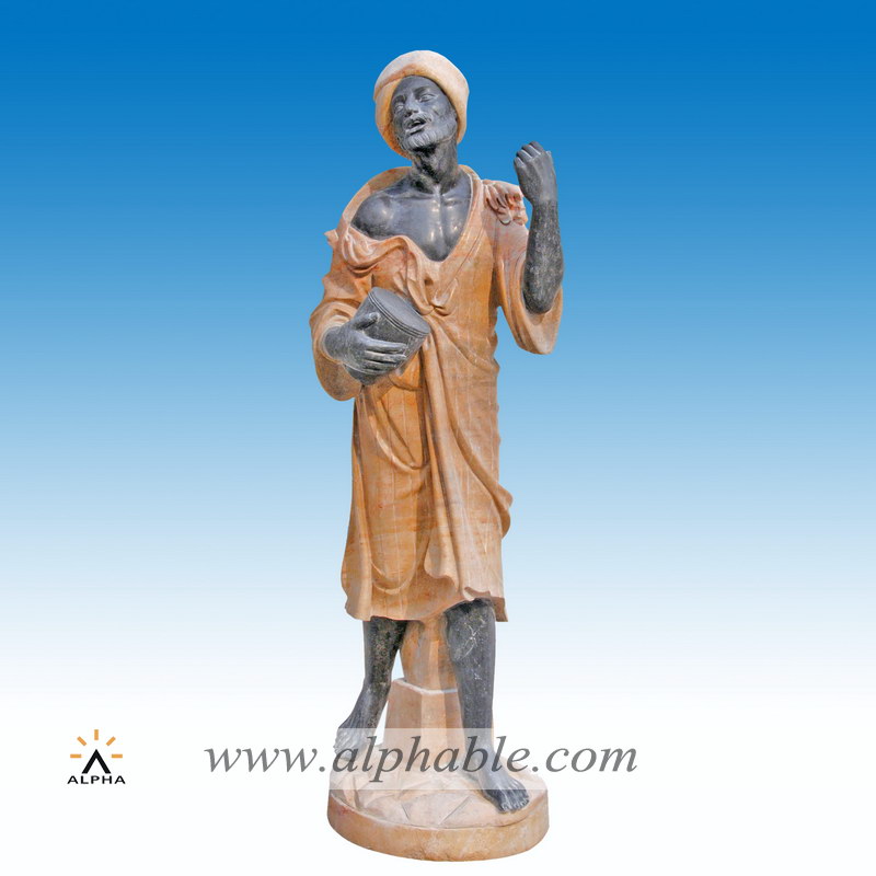 Marble art black statue